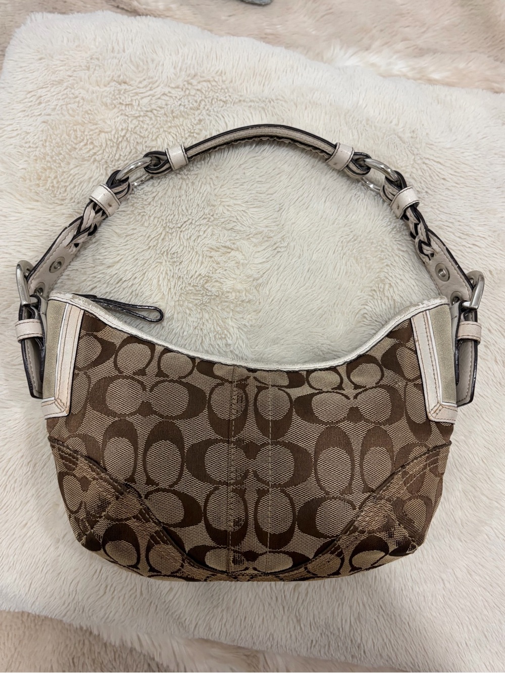 Vintage Coach Signature Hobo Shoulder Bag